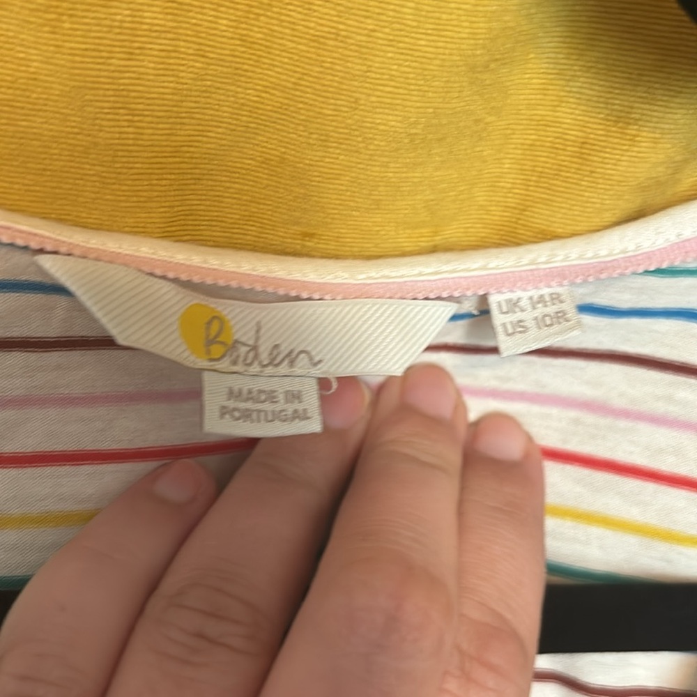Boden UK Ella Maxi Dress Rainbow Stripe EUC 10 - Picture 4 of 5